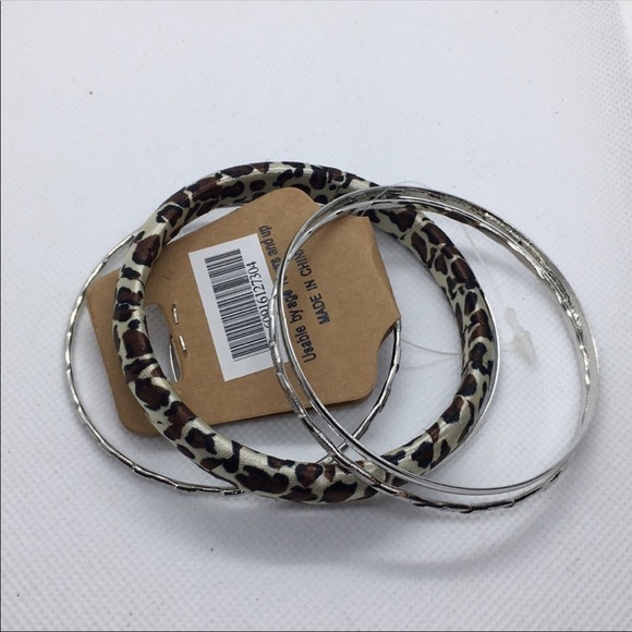 5pc Leopard and Metal Bangle - Picture 4 of 4